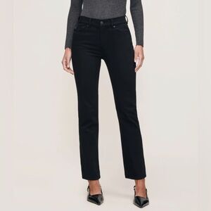 DL1961 Mara Straight Mid Rise Instasculpt Ankle Jeans Black, NWT, Sz 29